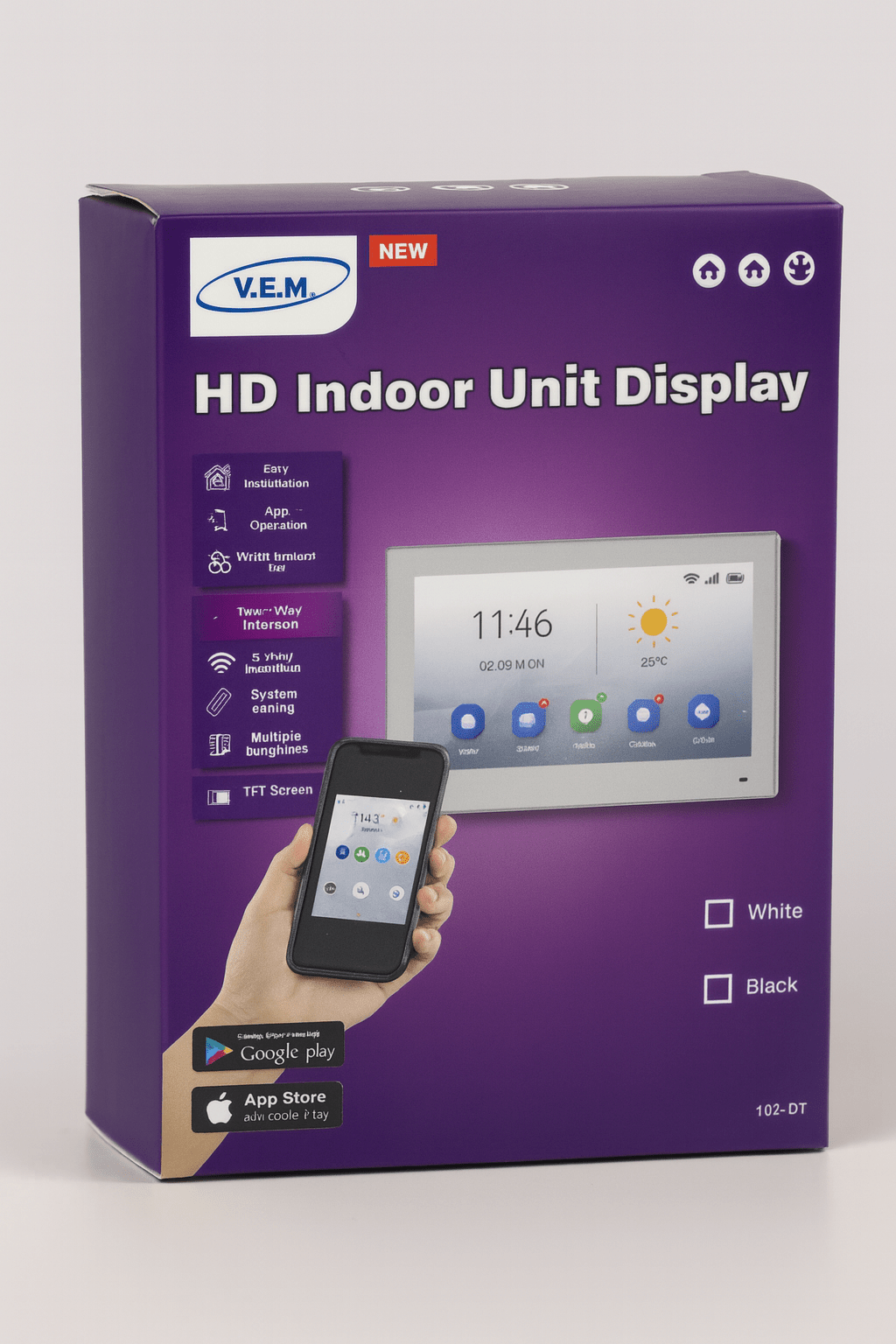 V.E.M. 10 Inches White Screen Indoor Station - Interphones - V.E.M. - Azar Group