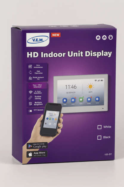 V.E.M. 10 Inches White Screen Indoor Station - Interphones - V.E.M. - Azar Group