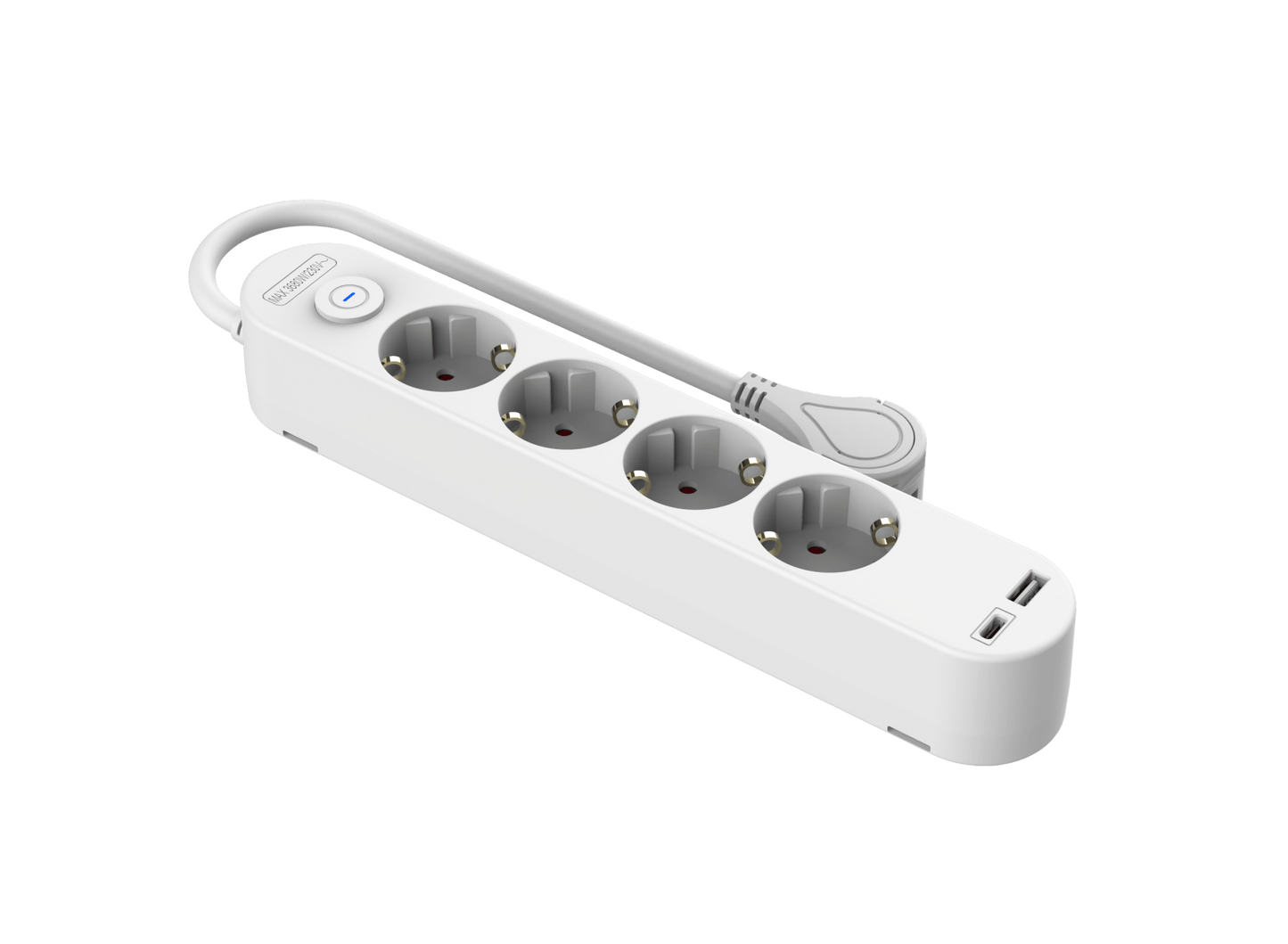 V.E.M. 4 - Way Multiple Socket with USB – Safe Power & Smart Charging - V.E.M. - Azar Group