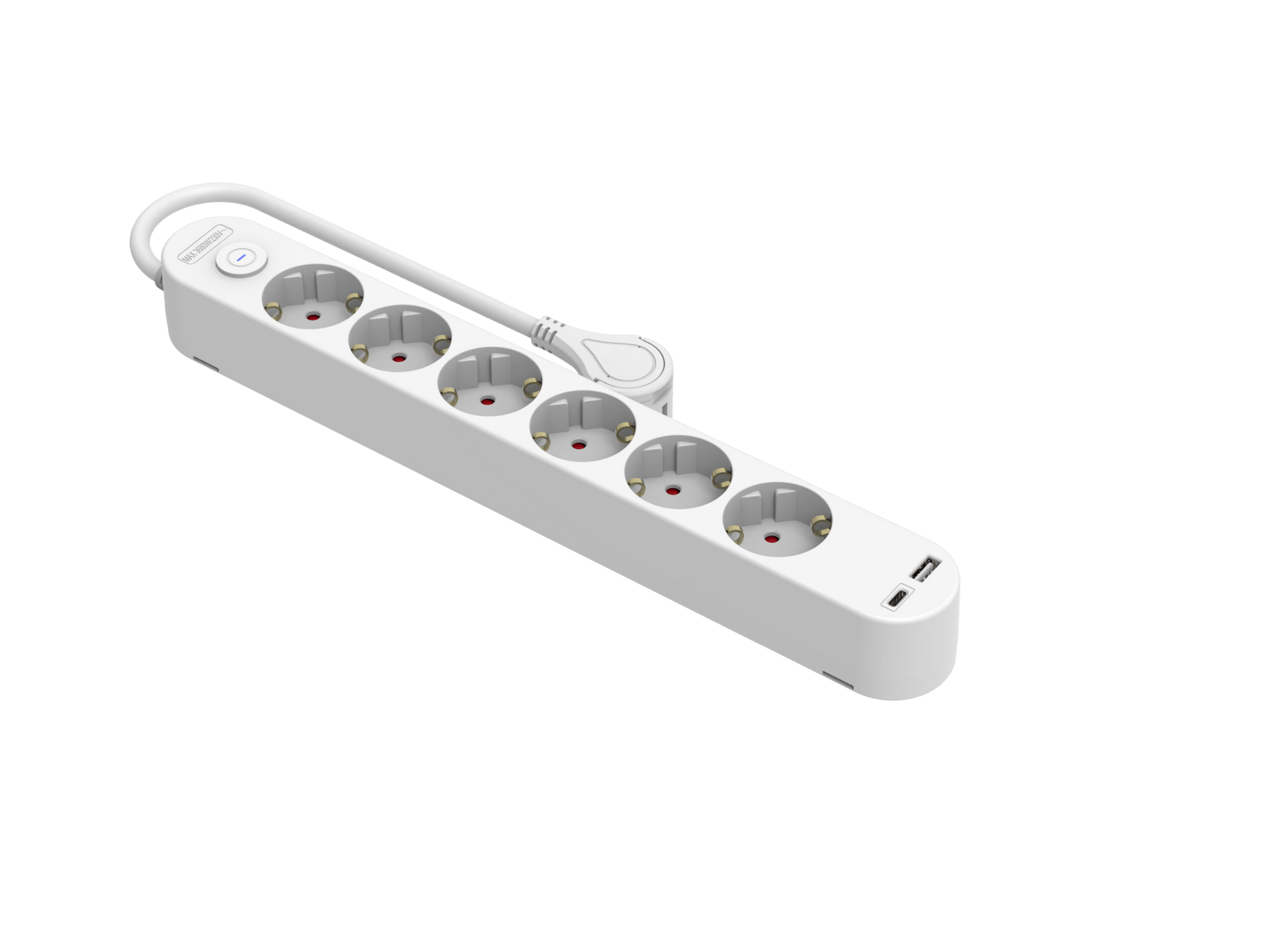V.E.M. 6 - Way Multiple Socket with USB – Power More, Charge Smarter - V.E.M. - Azar Group