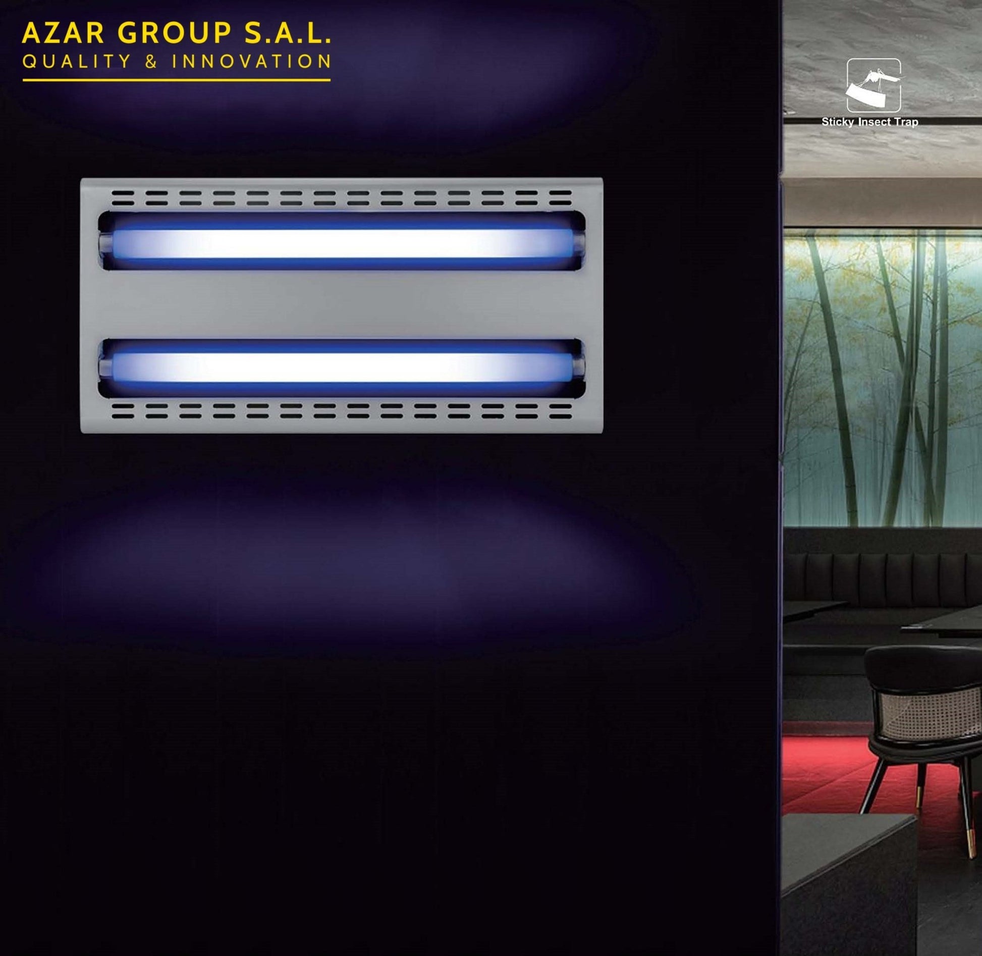 VEM G30 AURORA GLUE Board Insect Trap 2X15W UV - A tubes 201 Stainless Steel - Insect Killers - V.E.M. - Azar Group