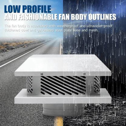 VEM - HEE - 100IZR 4 - Inch White Roof Mounted Exhaust Fan 220V Centrifugal Roof Fan - Fans - V.E.M. - Azar Group