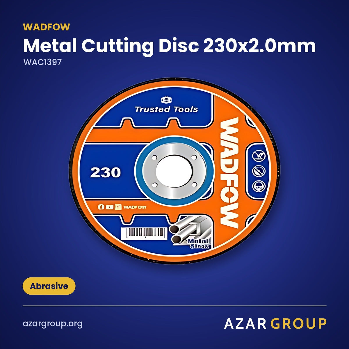 WADFOW WAC1397 Metal Cutting Disc 230x2.0mm – Abrasive