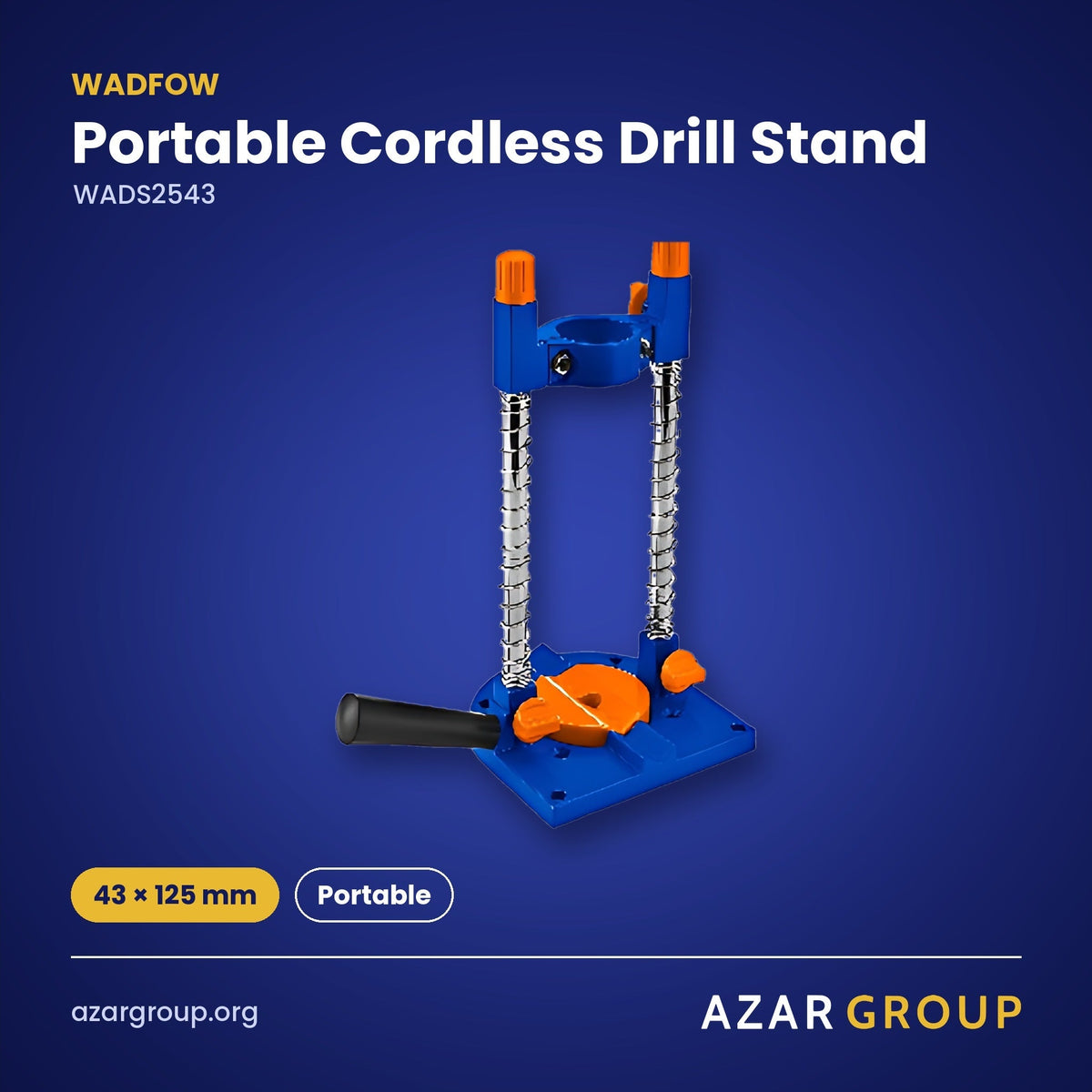 WADFOW WADS2543 Portable Cordless Drill Stand – 43 × 125 mm, Portable