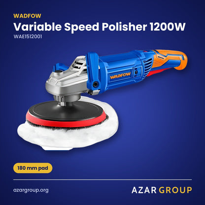 WADFOW WAE1512001 Variable Speed Polisher 1200W – 180 mm pad