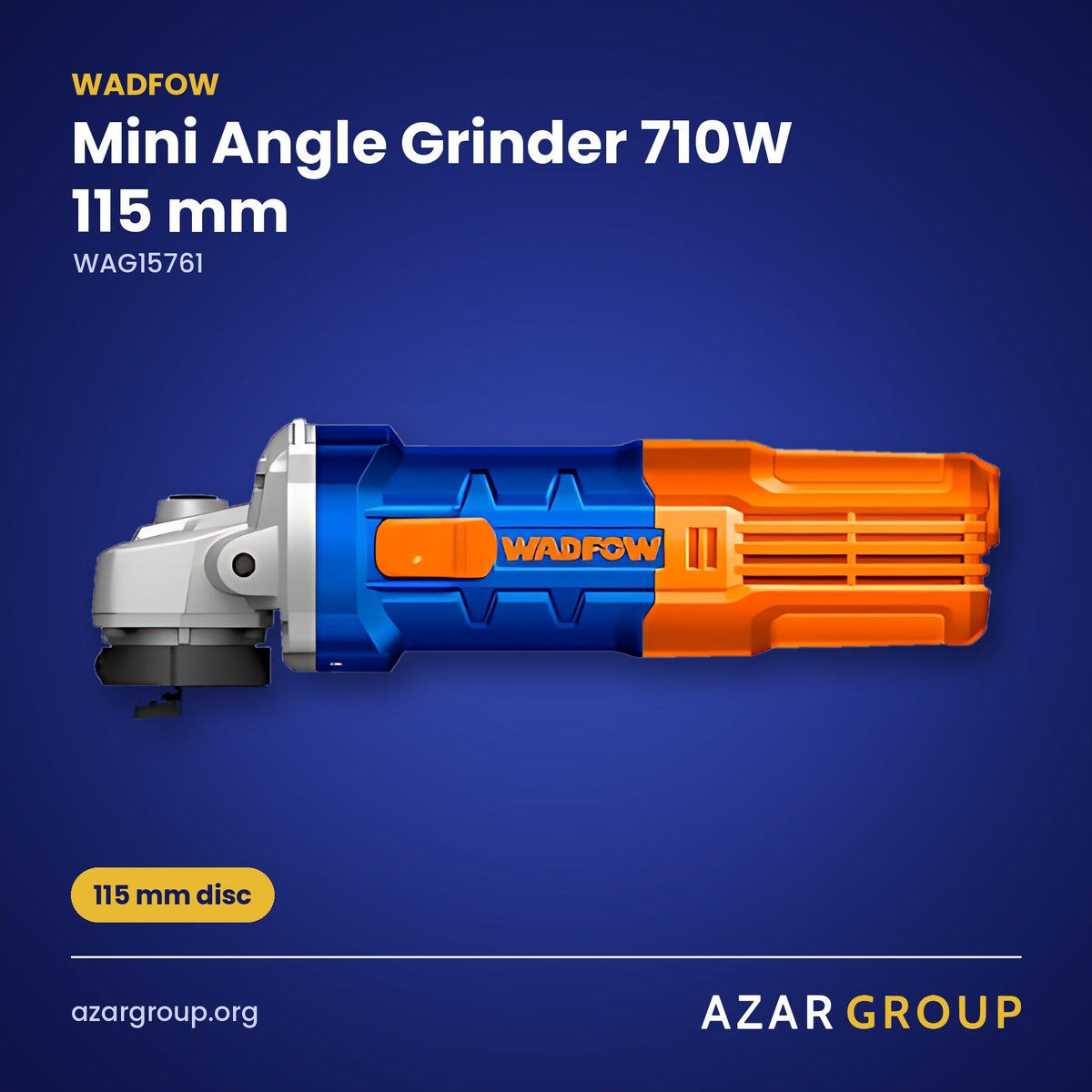 WADFOW WAG15761 Mini Angle Grinder 710W 115 mm – 115 mm disc