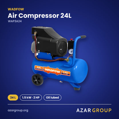 WADFOW WAP3A24 Air Compressor 24L – 24 L, 1.5 kW · 2 HP, Oil lubed