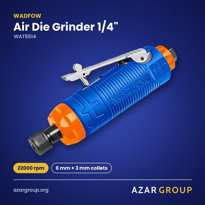 WADFOW WAT5514 Air Die Grinder 1/4" – 22000 rpm, 6 mm + 3 mm collets