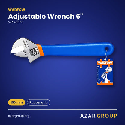 WADFOW WAW5106 Adjustable Wrench 6" – 150 mm, Rubber grip