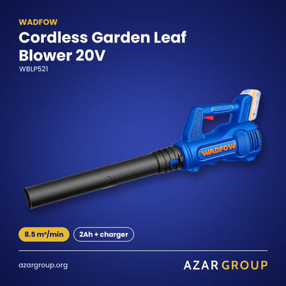 WADFOW WBLP521 Cordless Garden Leaf Blower 20V – 8.5 m³/min, 2Ah + charger