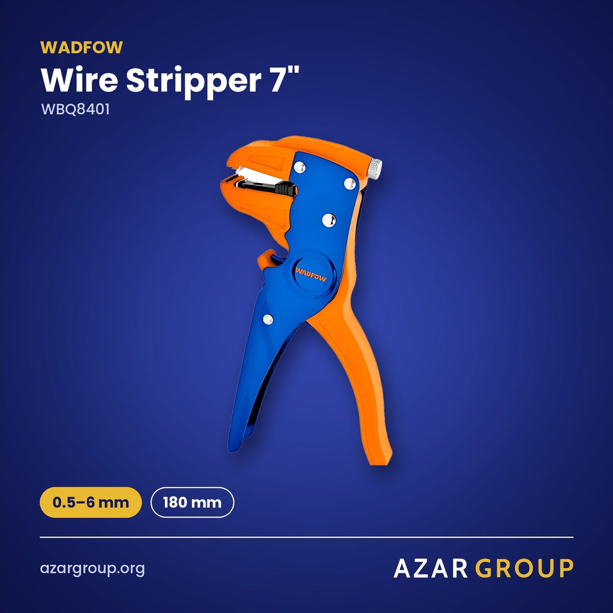 WADFOW WBQ8401 Wire Stripper 7" – 0.5–6 mm, 180 mm