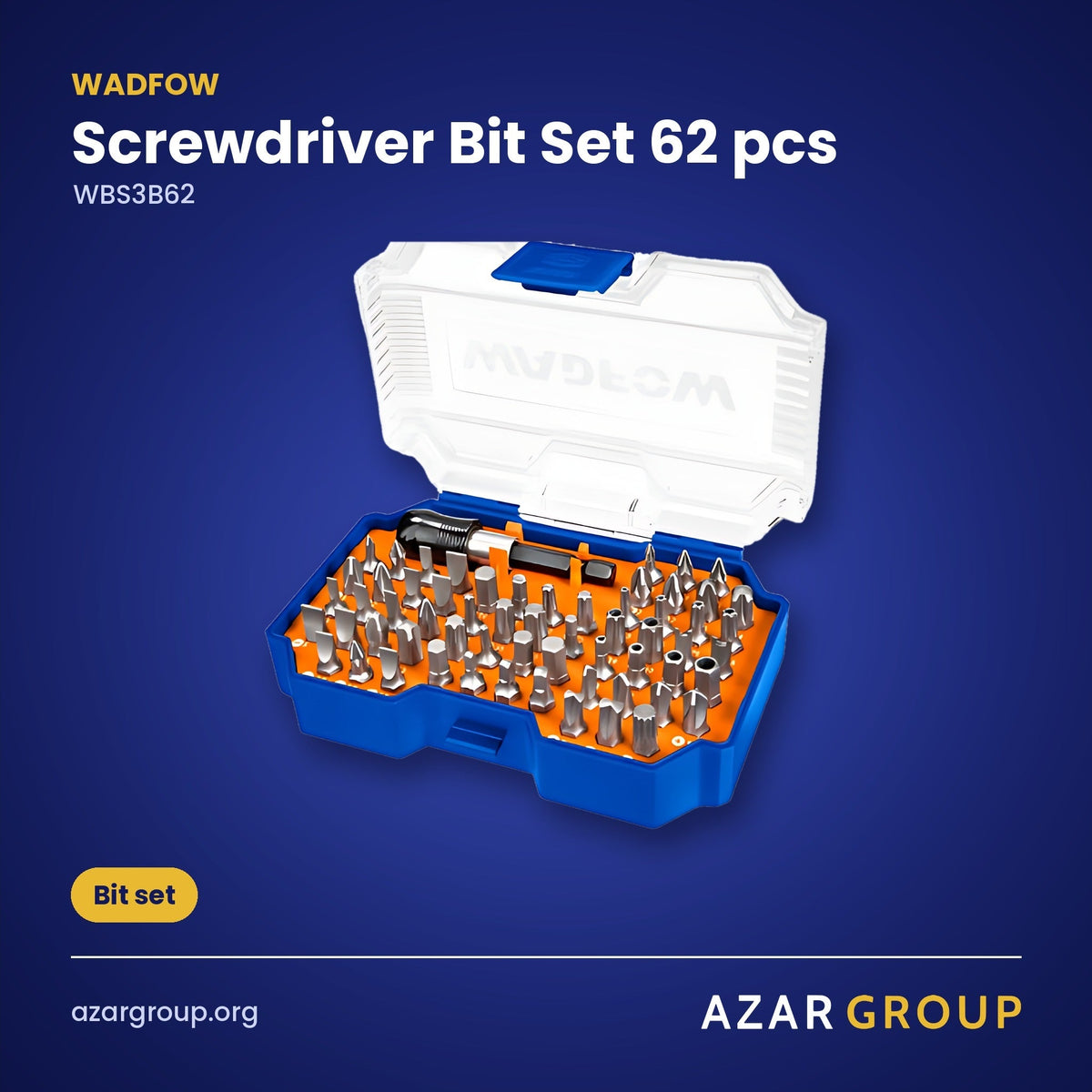 WADFOW WBS3B62 Screwdriver Bit Set 62 pcs – Bit set