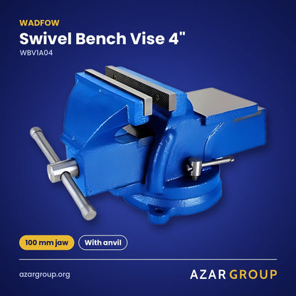 WADFOW WBV1A04 Swivel Bench Vise 4" – 100 mm jaw, With anvil