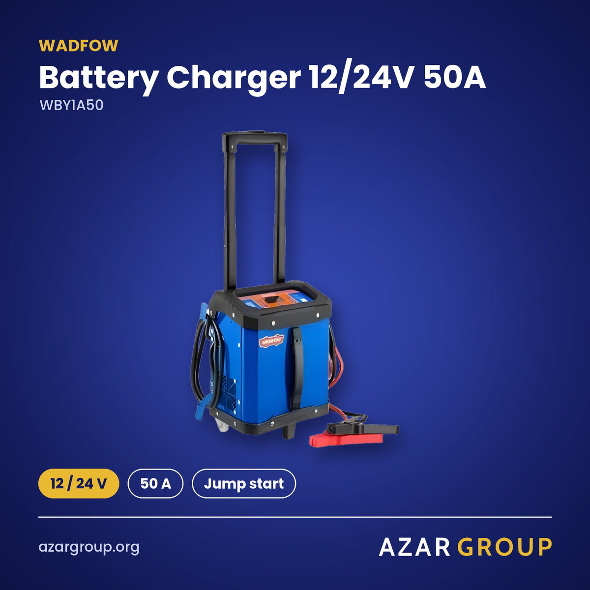 WADFOW WBY1A50 Battery Charger 12/24V 50A – 12 / 24 V, 50 A, Jump start