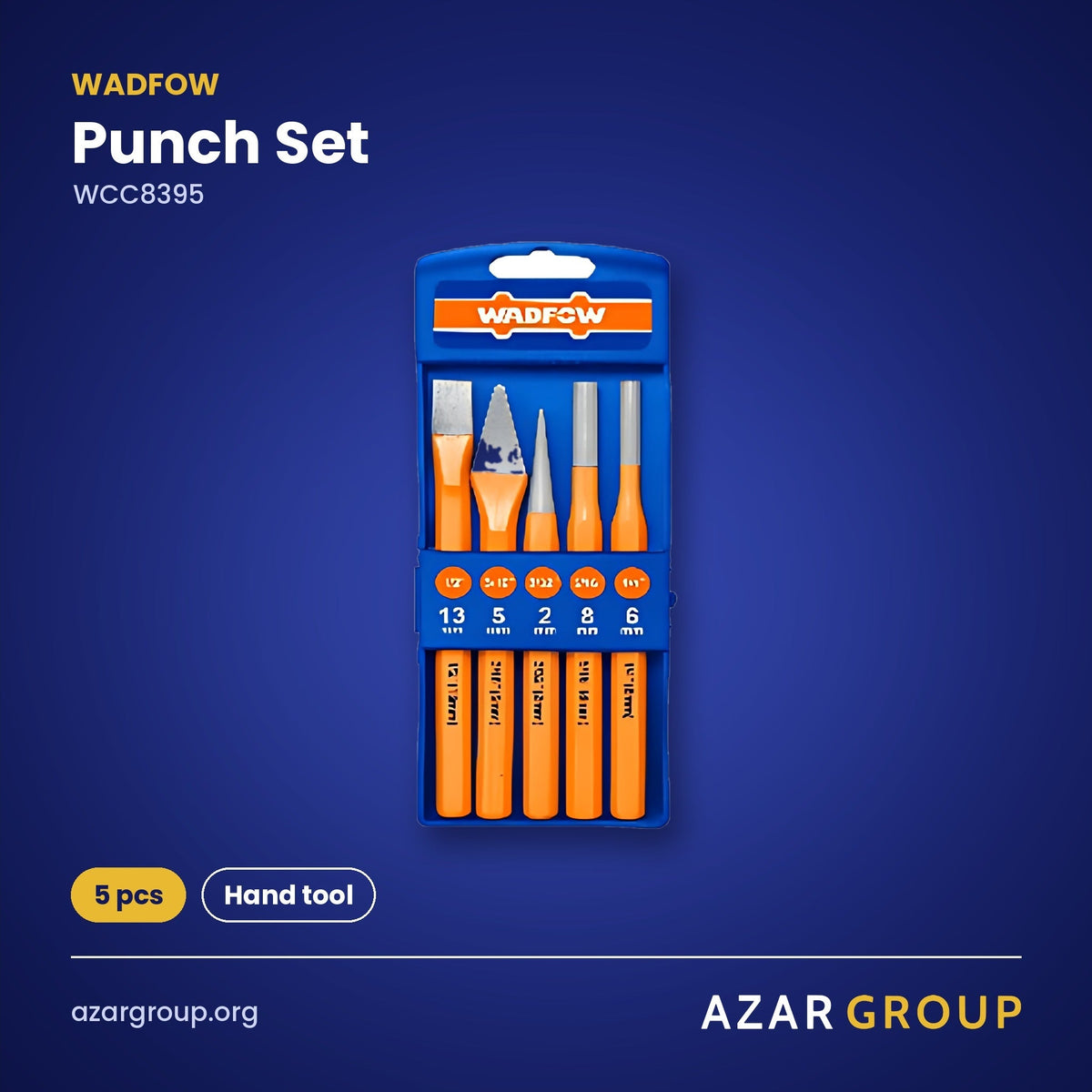 WADFOW WCC8395 Punch Set – 5 pcs, Hand tool