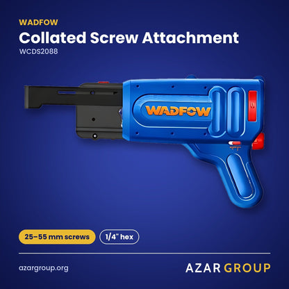 WADFOW WCDS2088 Collated Screw Attachment – 25–55 mm screws, 1/4" hex