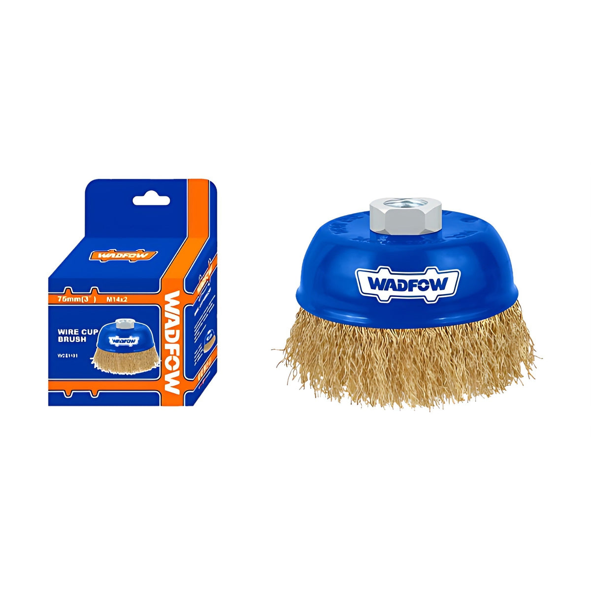 WADFOW WCE1401 Brass Wire Cup Brush 3"