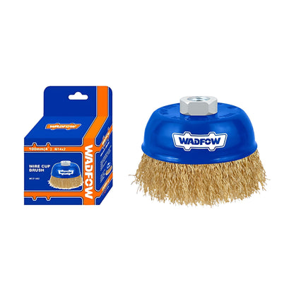 WADFOW WCE1402 Brass Wire Cup Brush 4"