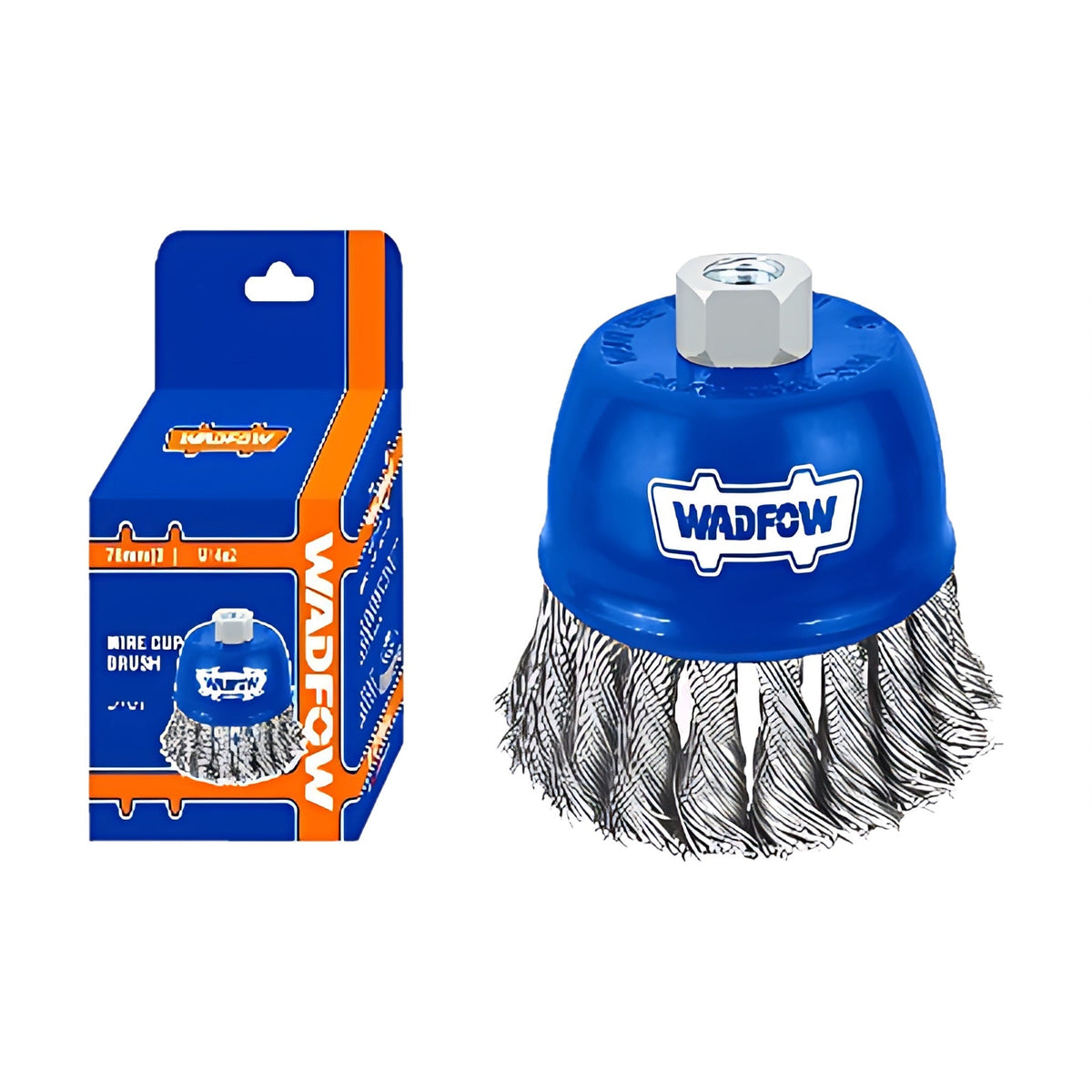 WADFOW WCE2401 Twist Knot Steel Cup Brush 3"