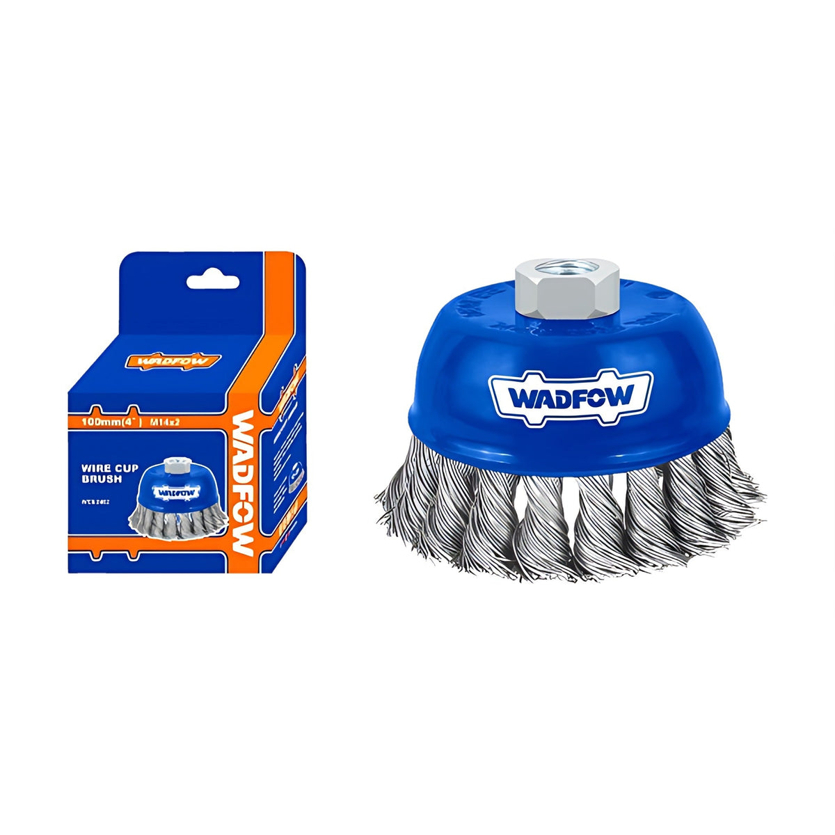 WADFOW WCE2402 Twist Knot Steel Cup Brush 4"