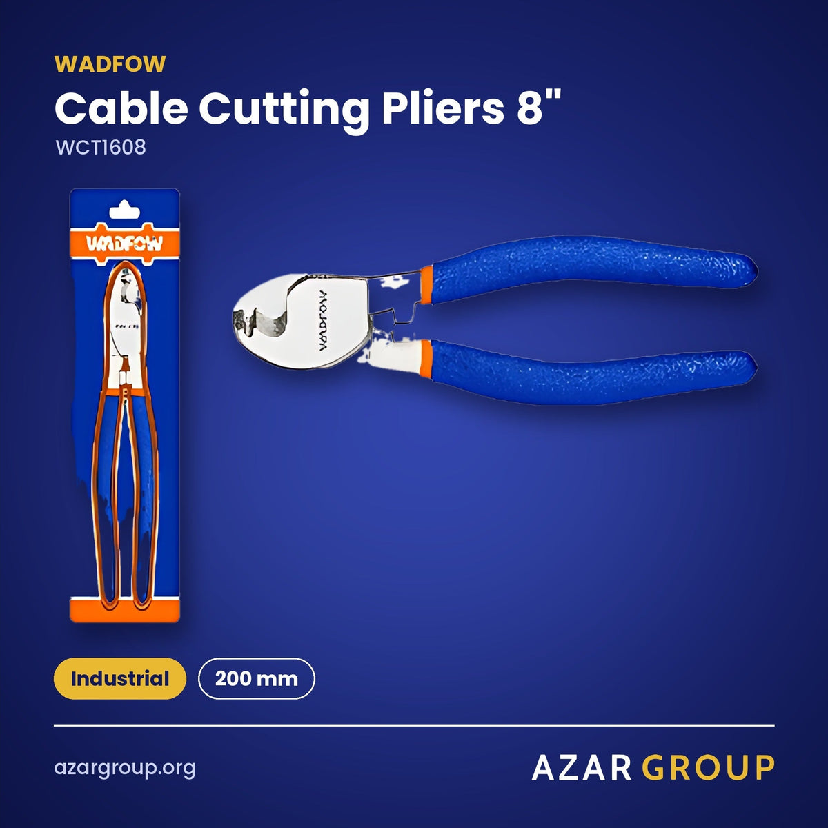 WADFOW WCT1608 Cable Cutting Pliers 8" – Industrial, 200 mm