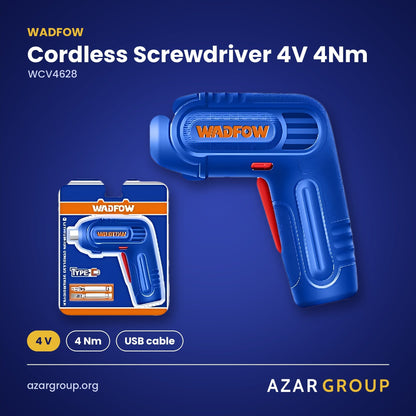 WADFOW WCV4628 Cordless Screwdriver 4V 4Nm – 4 V, 4 Nm, USB cable