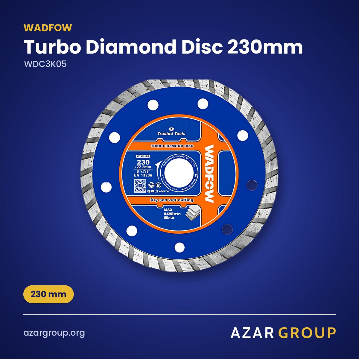 WADFOW WDC3K05 Turbo Diamond Disc 230mm – 230 mm