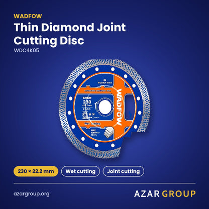 WADFOW WDC4K05 Thin Diamond Joint Cutting Disc – 230 × 22.2 mm, Wet cutting, Joint cutting