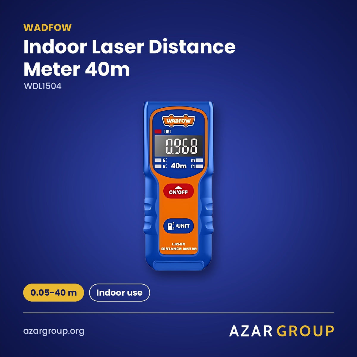 WADFOW WDL1504 Indoor Laser Distance Meter 40m – 0.05-40 m, Indoor use