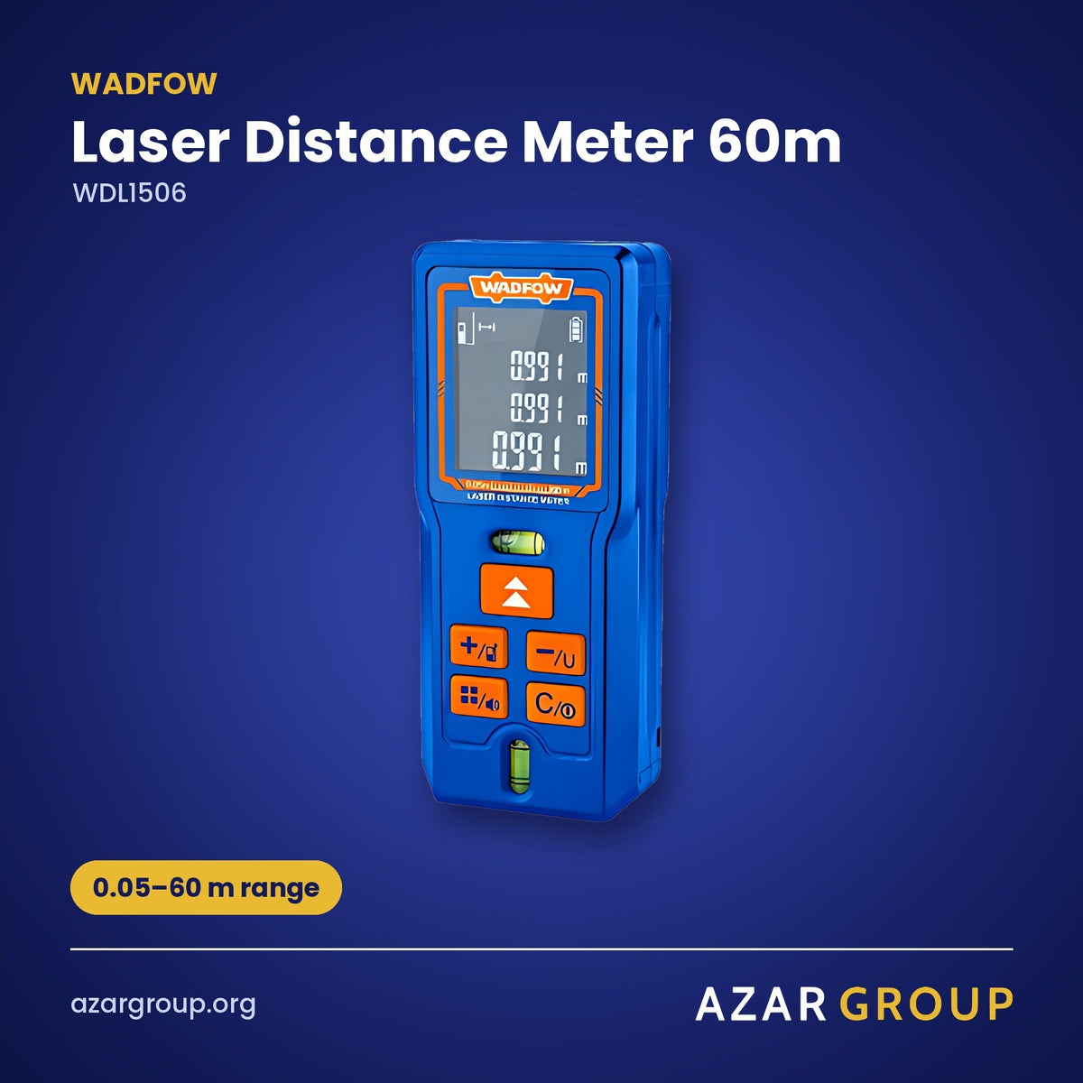 WADFOW WDL1506 Laser Distance Meter 60m – 0.05–60 m range