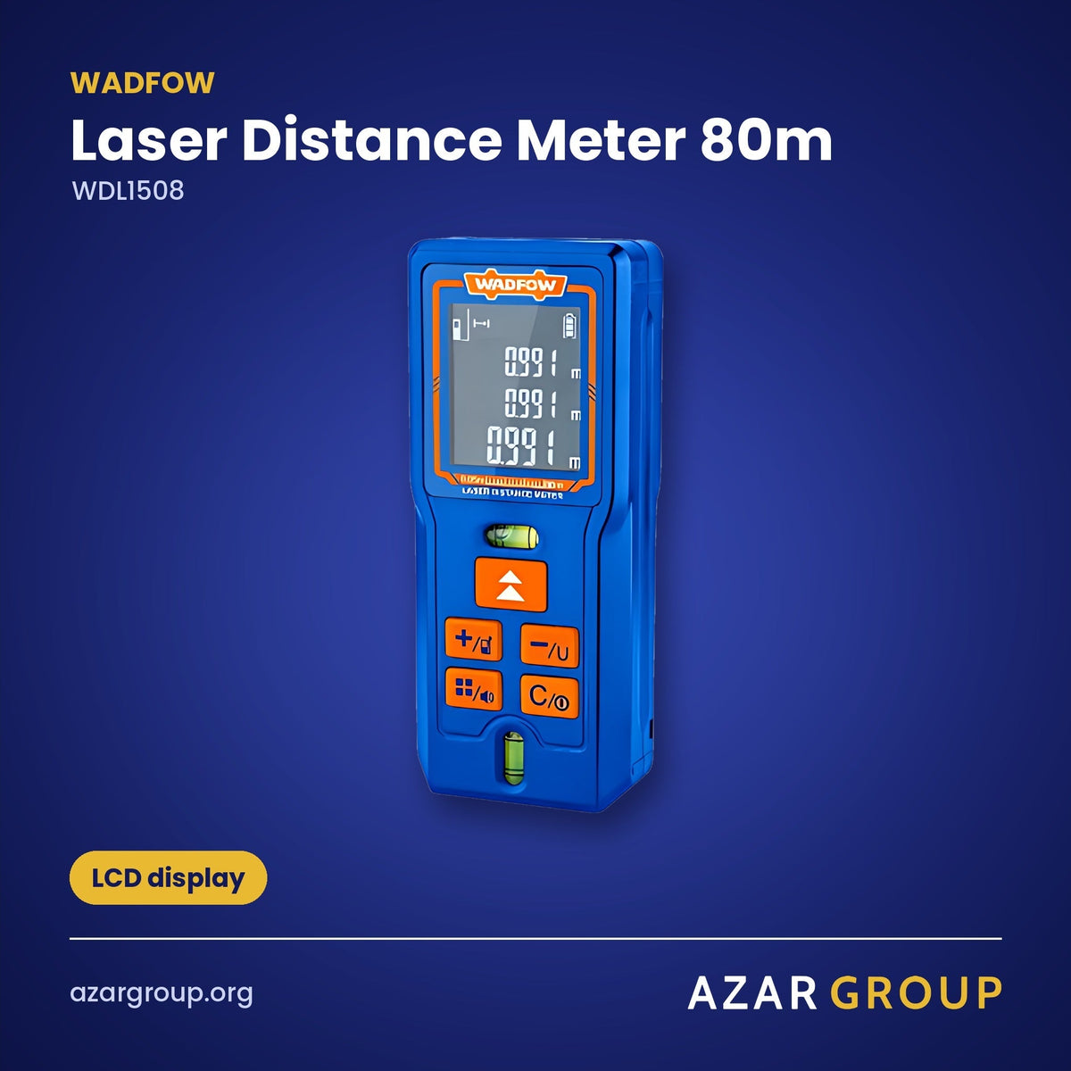 WADFOW WDL1508 Laser Distance Meter 80m – LCD display
