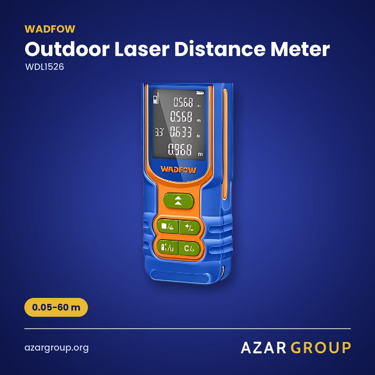 WADFOW WDL1526 Outdoor Laser Distance Meter – 0.05-60 m