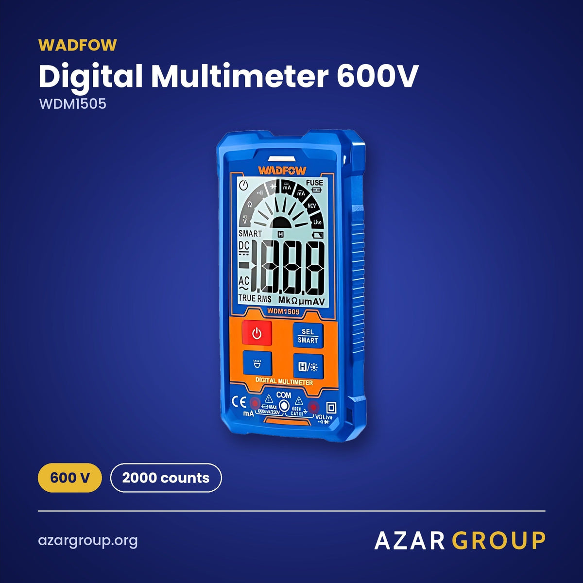 WADFOW WDM1505 Digital Multimeter 600V – 600 V, 2000 counts
