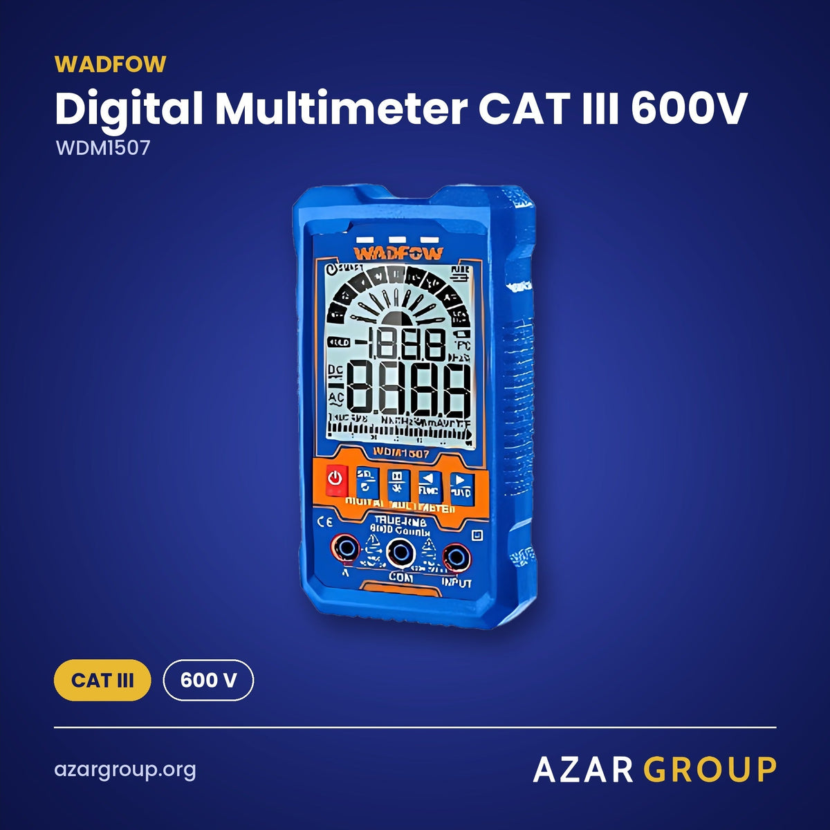 WADFOW WDM1507 Digital Multimeter CAT III 600V – CAT III, 600 V