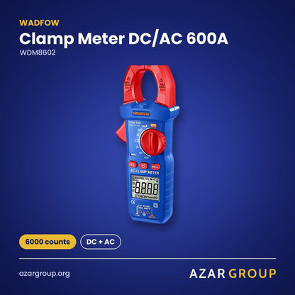 WADFOW WDM8602 Clamp Meter DC/AC 600A – 6000 counts, DC + AC