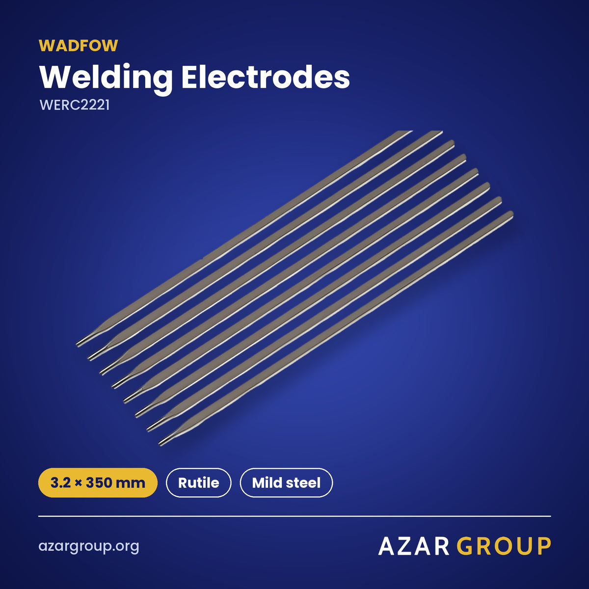 WADFOW WERC2221 Welding Electrodes – 3.2 × 350 mm, Rutile, Mild steel