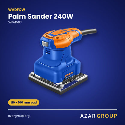 WADFOW WFA1503 Palm Sander 240W – 110 × 100 mm pad
