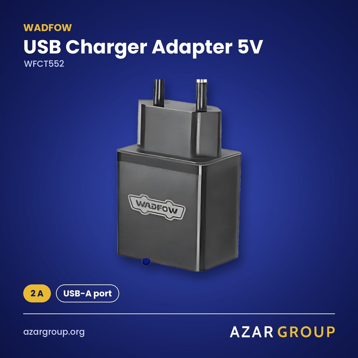 WADFOW WFCT552 USB Charger Adapter 5V – 2 A, USB-A port