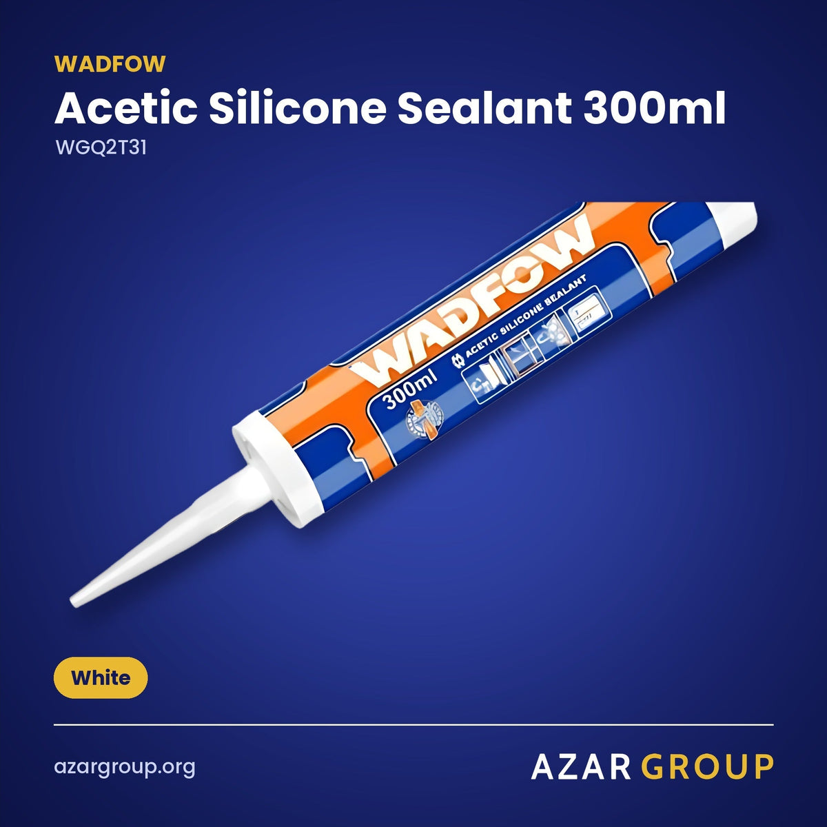 WADFOW WGQ2T31 Acetic Silicone Sealant 300ml – White