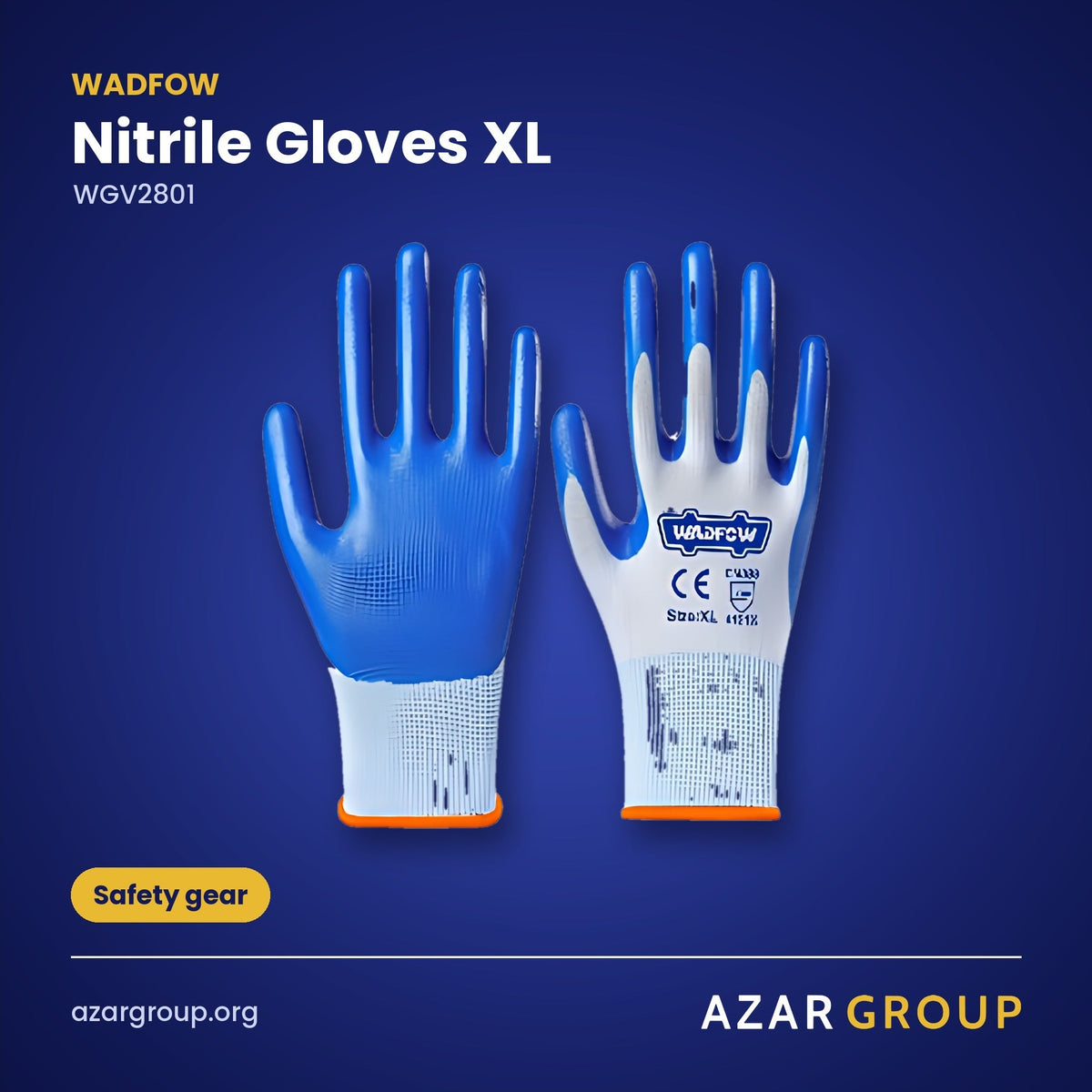 WADFOW WGV2801 Nitrile Gloves XL – Safety gear