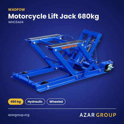 WADFOW WHC5A04 Motorcycle Lift Jack 680kg – 680 kg, Hydraulic, Wheeled