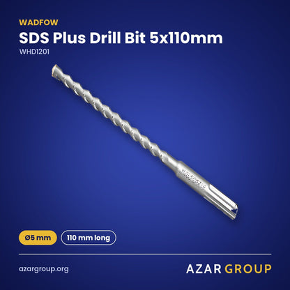 WADFOW WHD1201 SDS Plus Drill Bit 5x110mm – Ø5 mm, 110 mm long