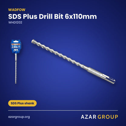 WADFOW WHD1202 SDS Plus Drill Bit 6x110mm – SDS Plus shank
