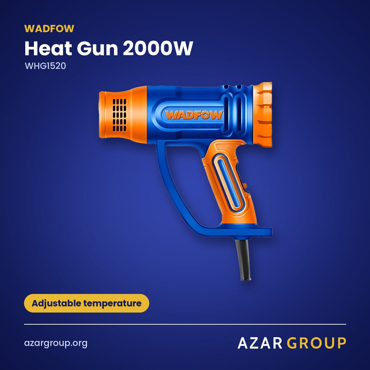 WADFOW WHG1520 Heat Gun 2000W – Adjustable temperature