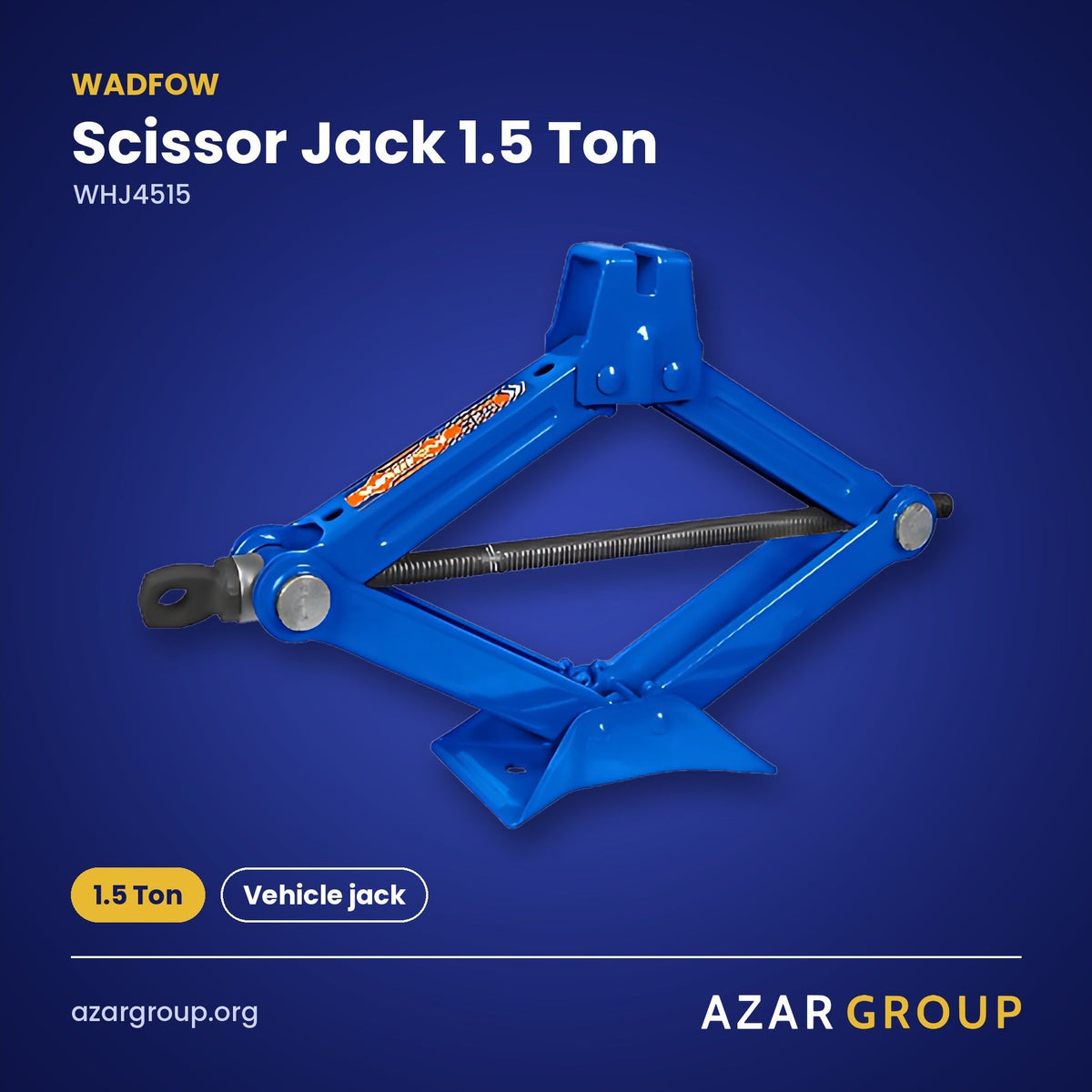 WADFOW WHJ4515 Scissor Jack 1.5 Ton – 1.5 Ton, Vehicle jack