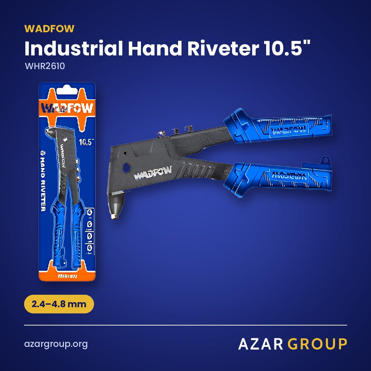 WADFOW WHR2610 Industrial Hand Riveter 10.5" – 2.4–4.8 mm
