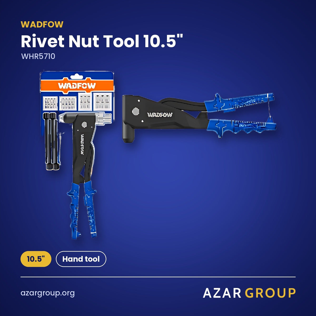 WADFOW WHR5710 Rivet Nut Tool 10.5" – 10.5", Hand tool