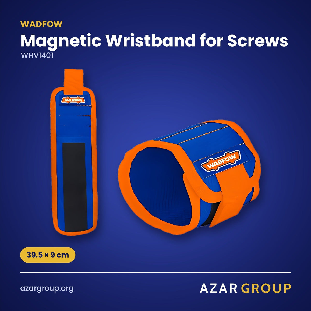 WADFOW WHV1401 Magnetic Wristband for Screws – 39.5 × 9 cm