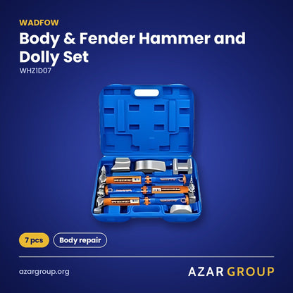 WADFOW WHZ1D07 Body & Fender Hammer and Dolly Set – 7 pcs, Body repair