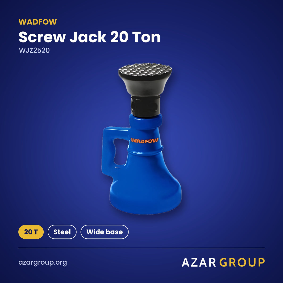 WADFOW WJZ2520 Screw Jack 20 Ton – 20 T, Steel, Wide base